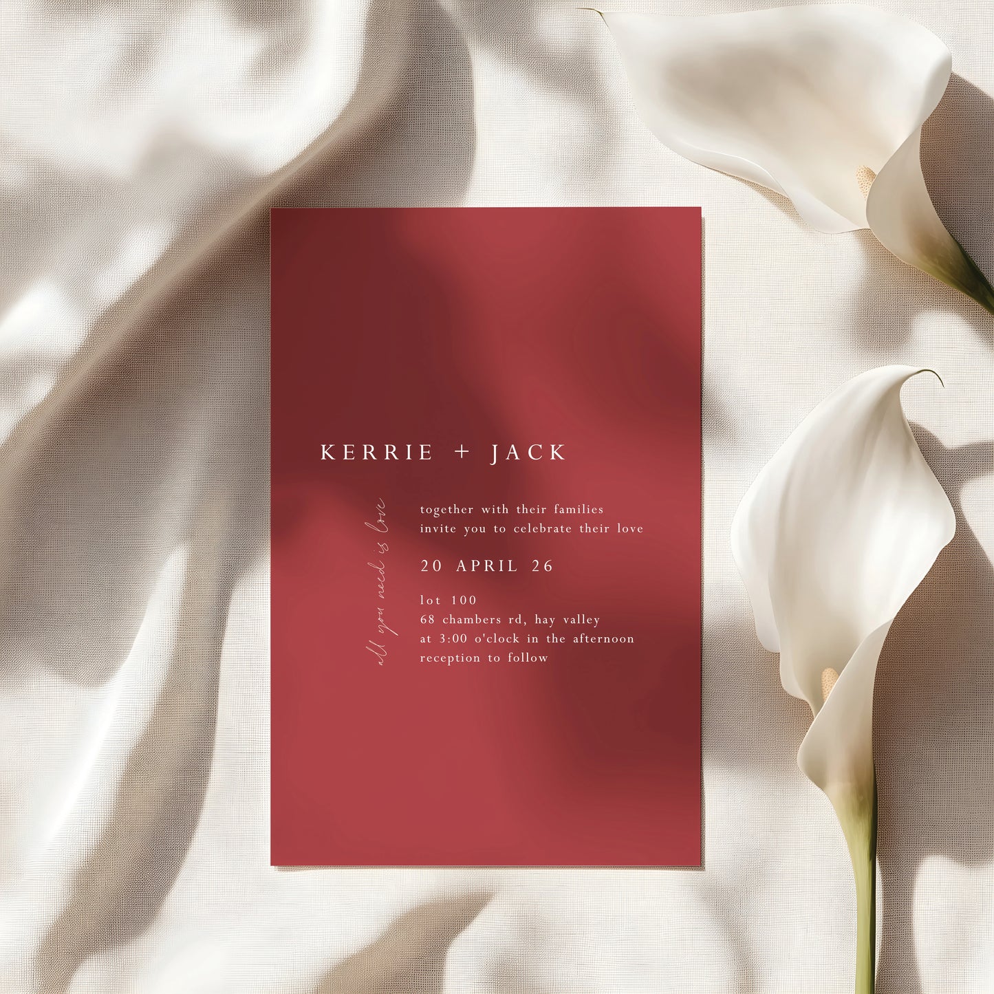 
                  
                    All You Need Is Love - Invitation
                  
                