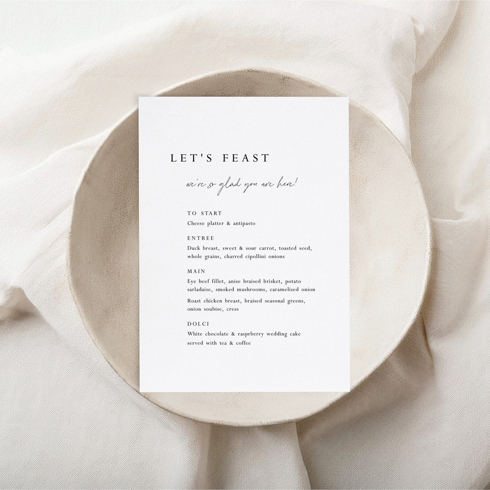 All You Need Is Love - Menu