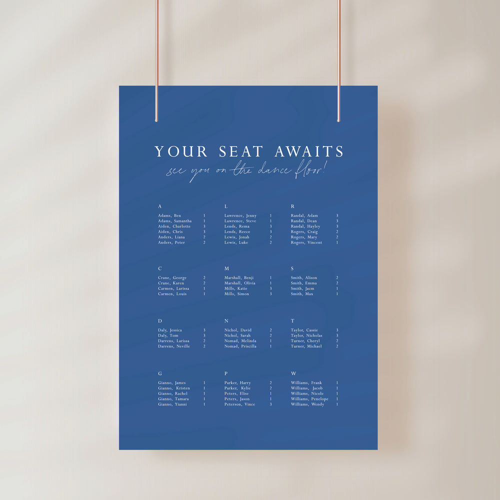 
                  
                    All You Need Is Love - Seating Chart
                  
                