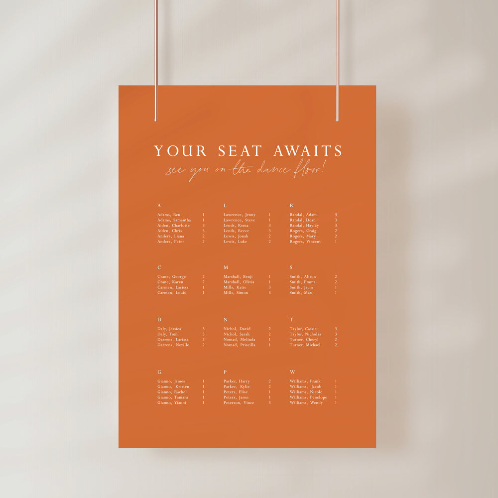 
                  
                    All You Need Is Love - Seating Chart
                  
                