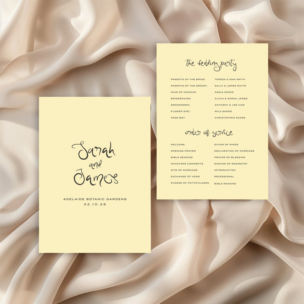 
                  
                    Amalfi Coast - Order of Service
                  
                