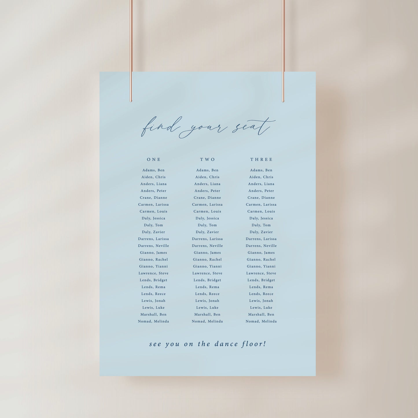 
                  
                    Amore - Seating Chart
                  
                