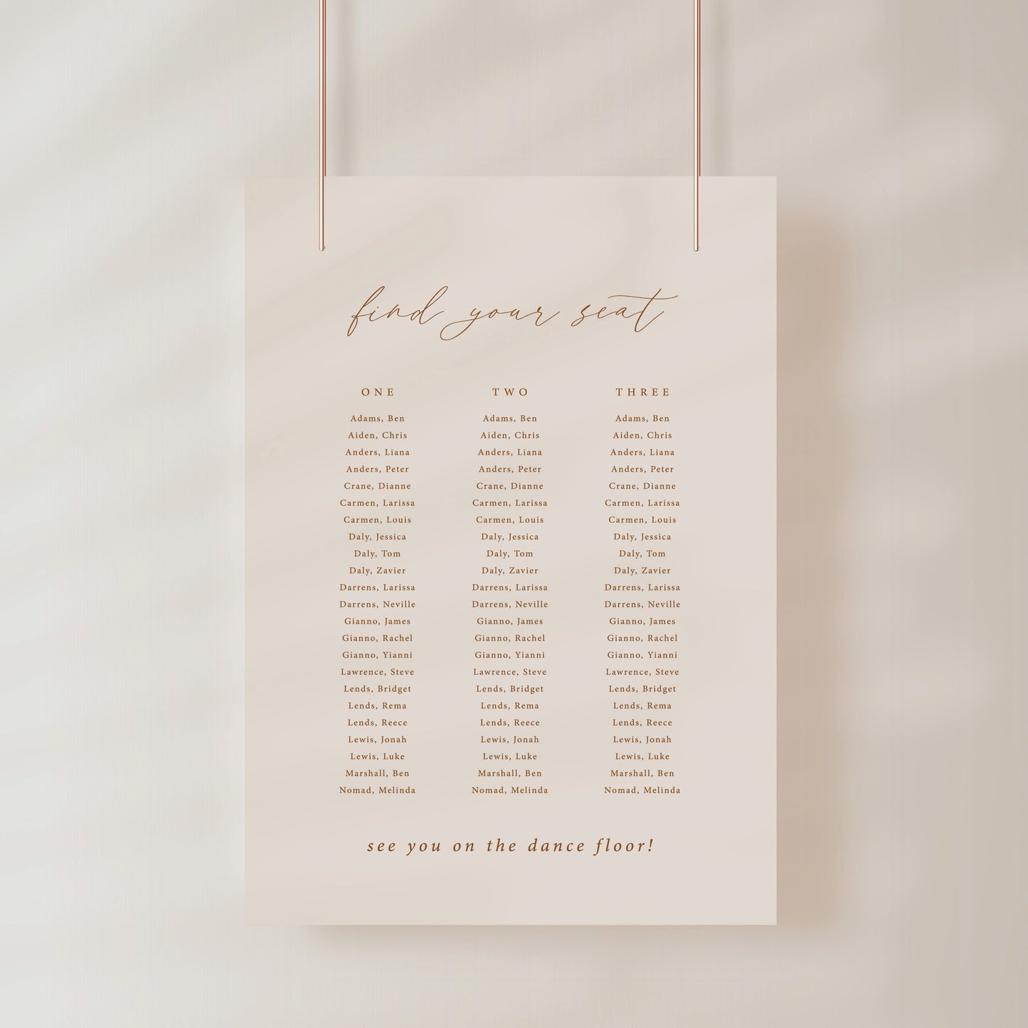 
                  
                    Amore - Seating Chart
                  
                
