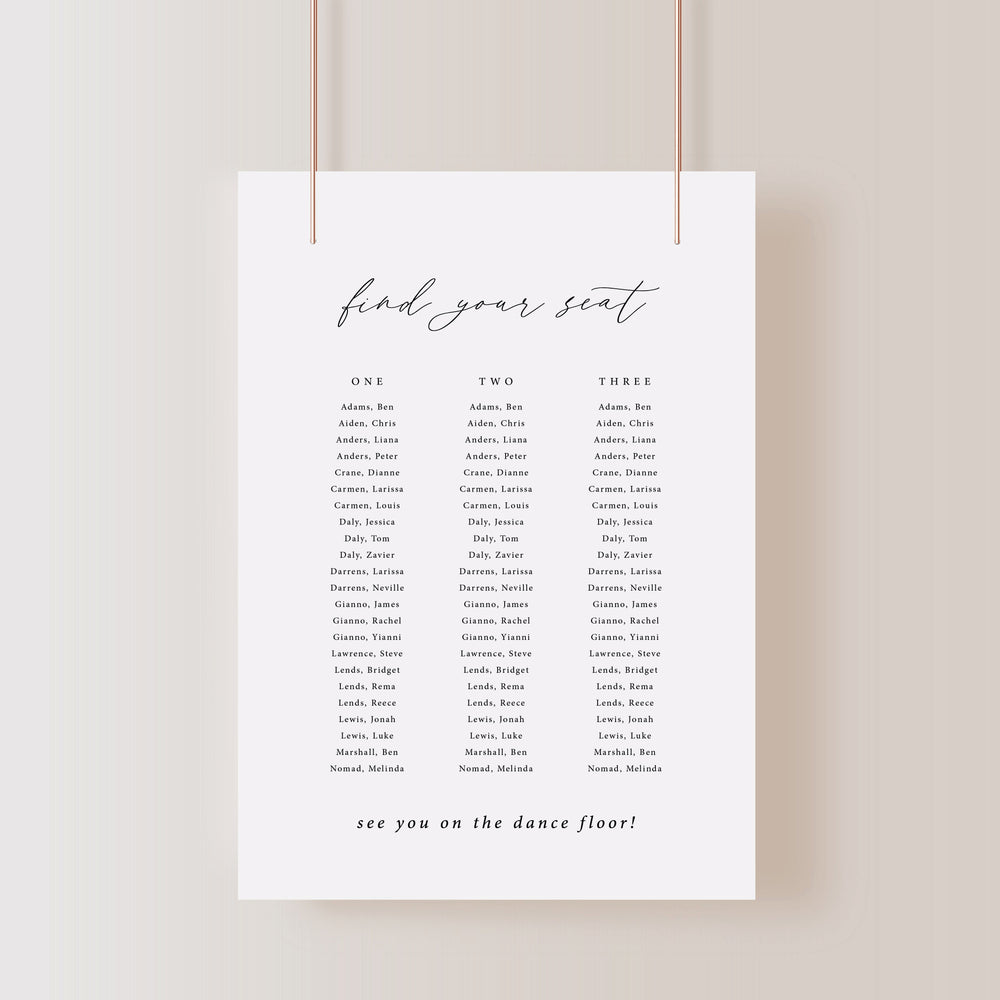 
                  
                    Amore - Seating Chart
                  
                