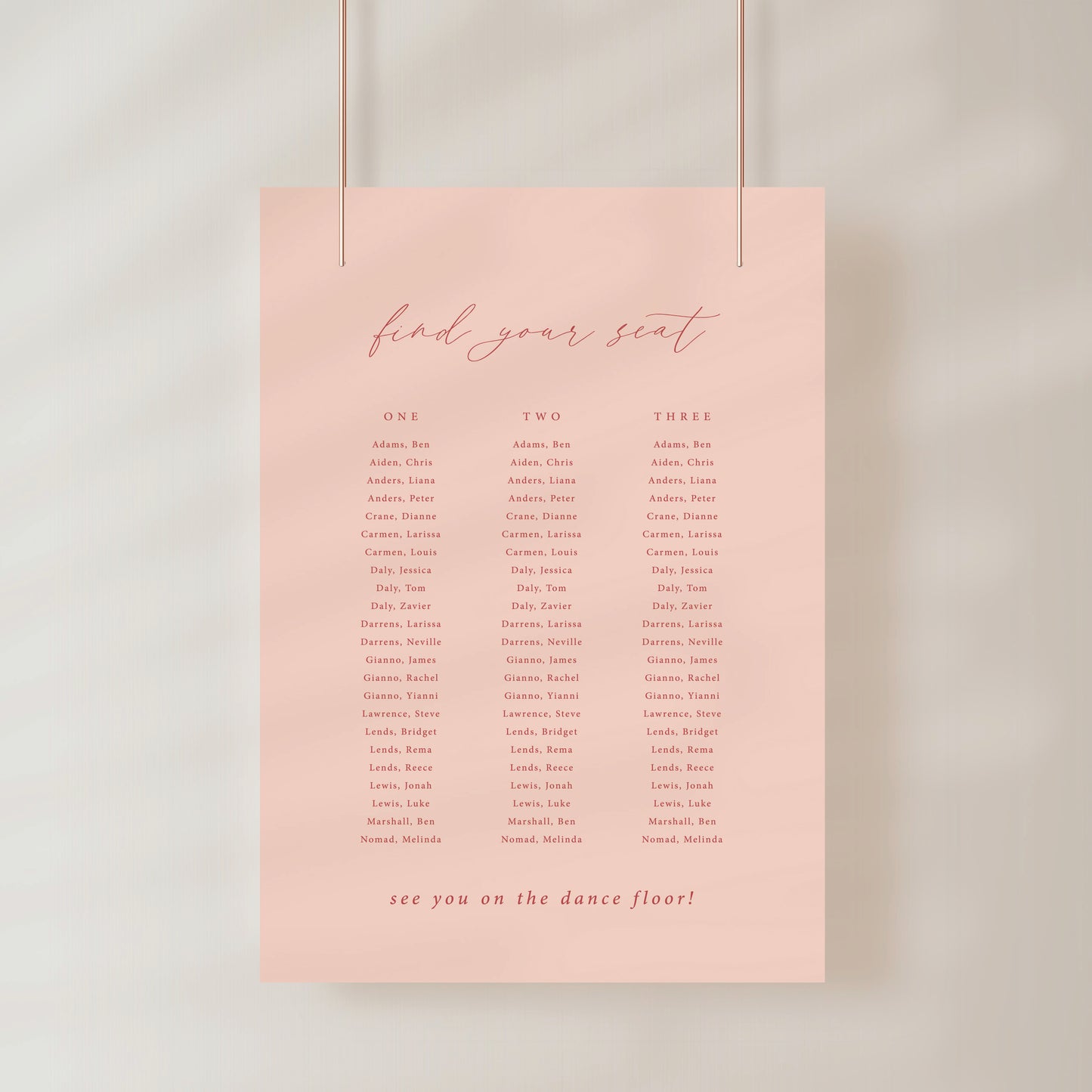 
                  
                    Amore - Seating Chart
                  
                