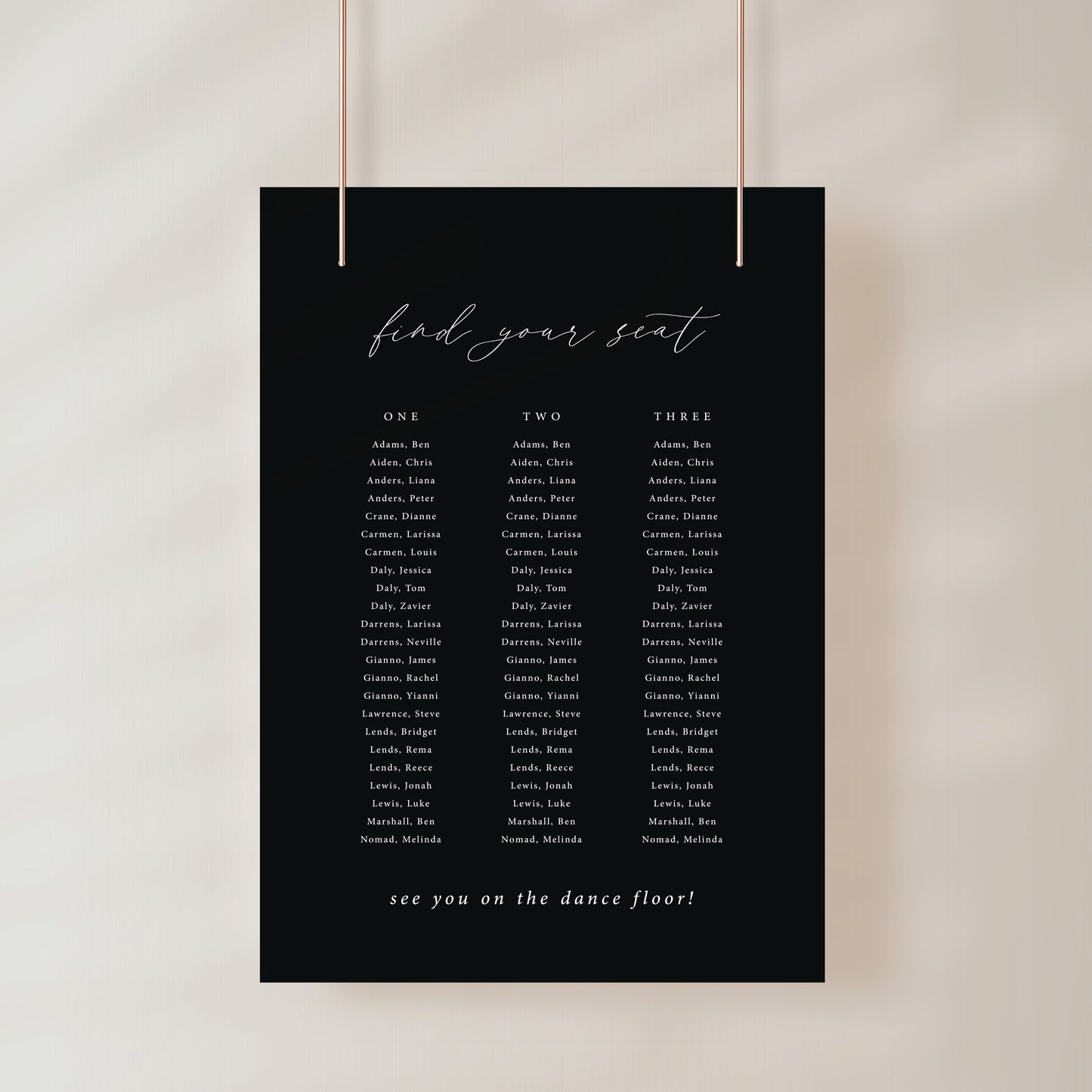 
                  
                    Amore - Seating Chart
                  
                