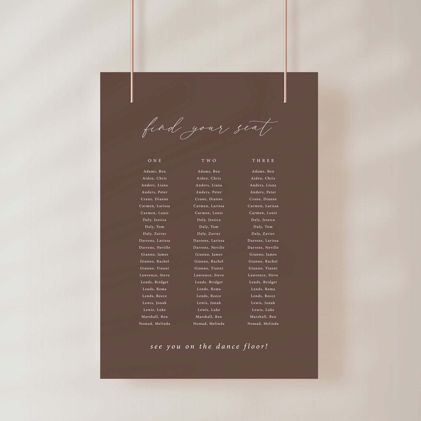 
                  
                    Amore - Seating Chart
                  
                