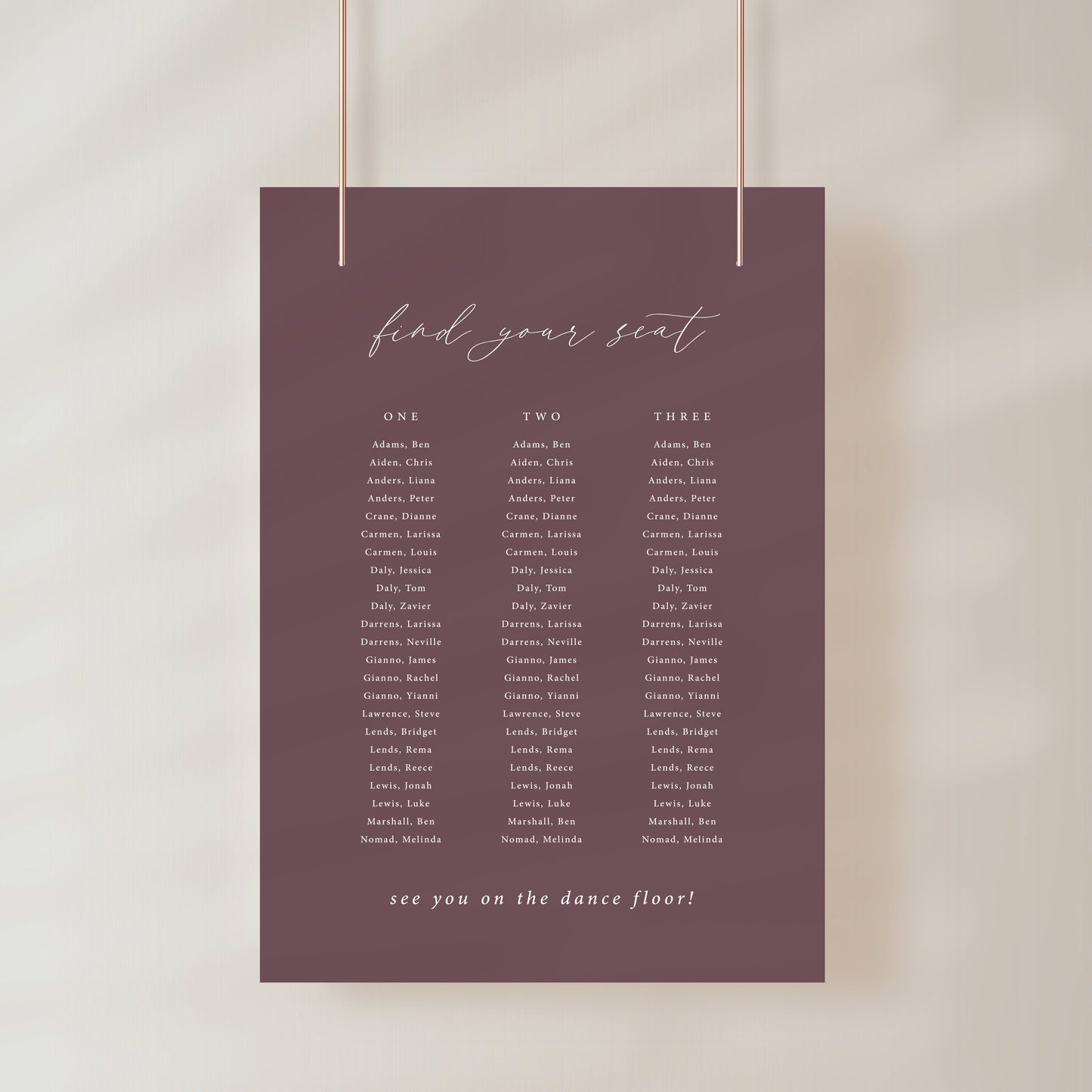 
                  
                    Amore - Seating Chart
                  
                