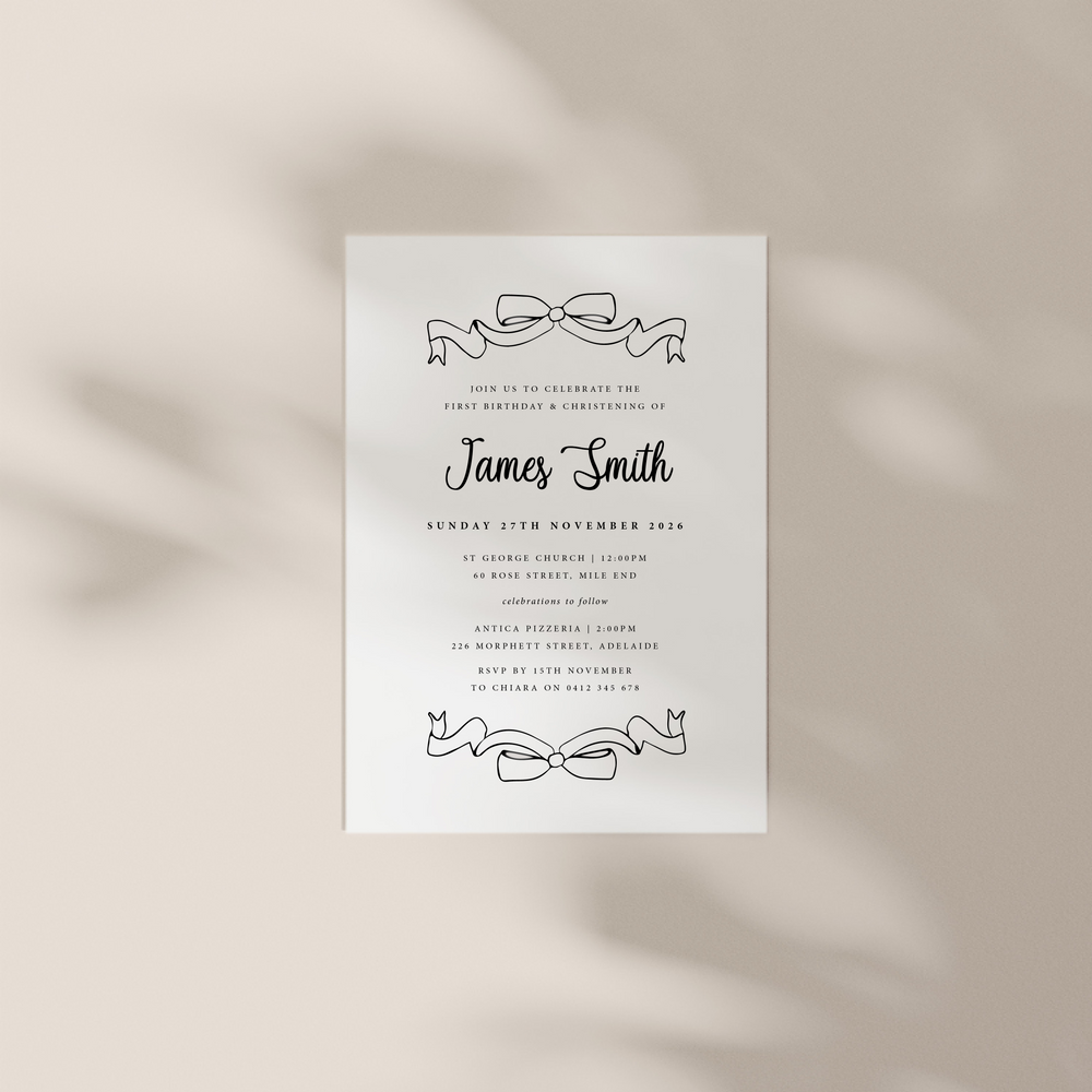 Baby Bow - Invitation