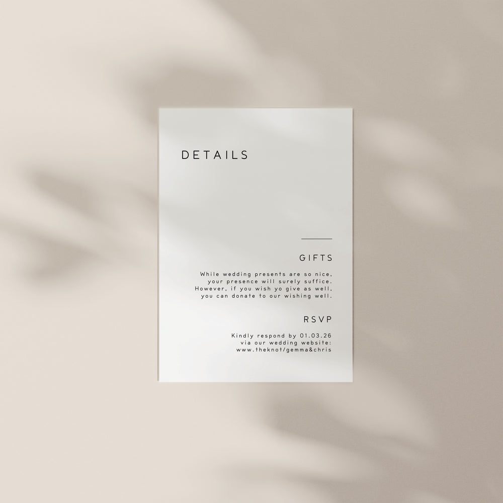 Between The Lines - Details Card