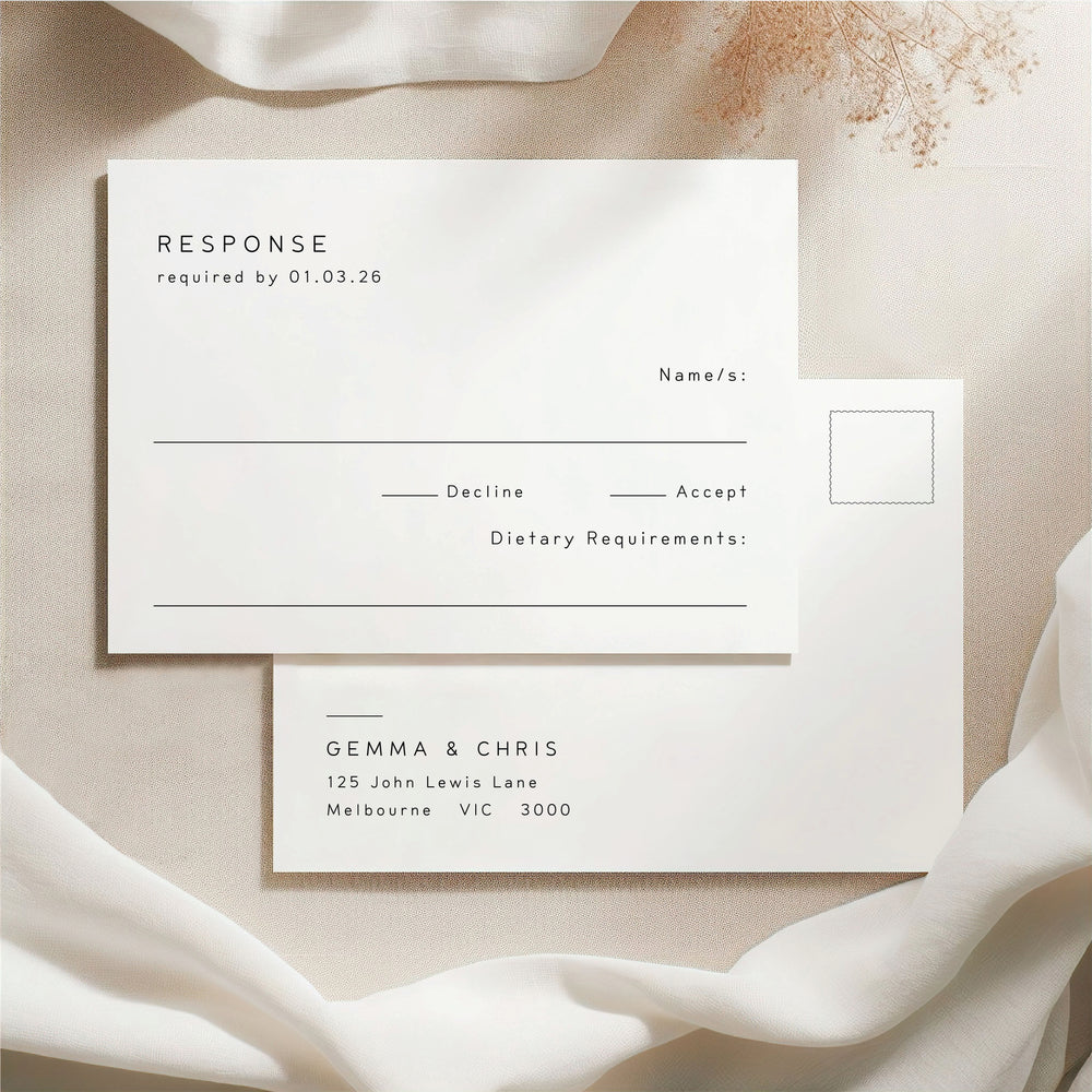 Between The Lines - Rsvp Card