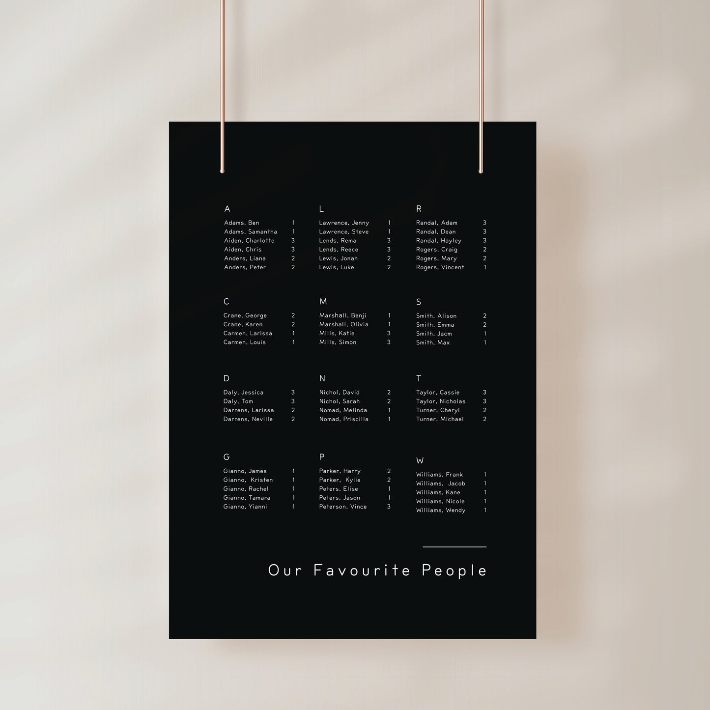 
                  
                    Between The Lines - Seating Chart
                  
                