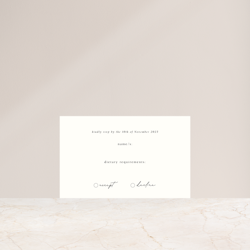 Cashmere - Rsvp Card