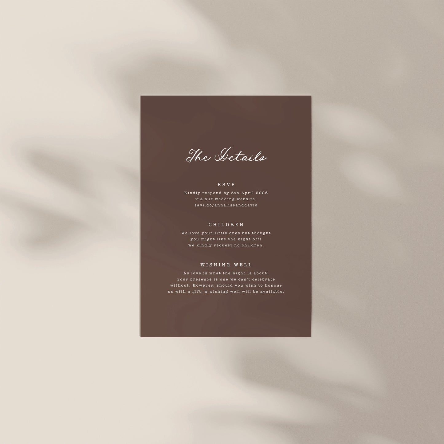 
                  
                    Maison D'amour - Details Card
                  
                