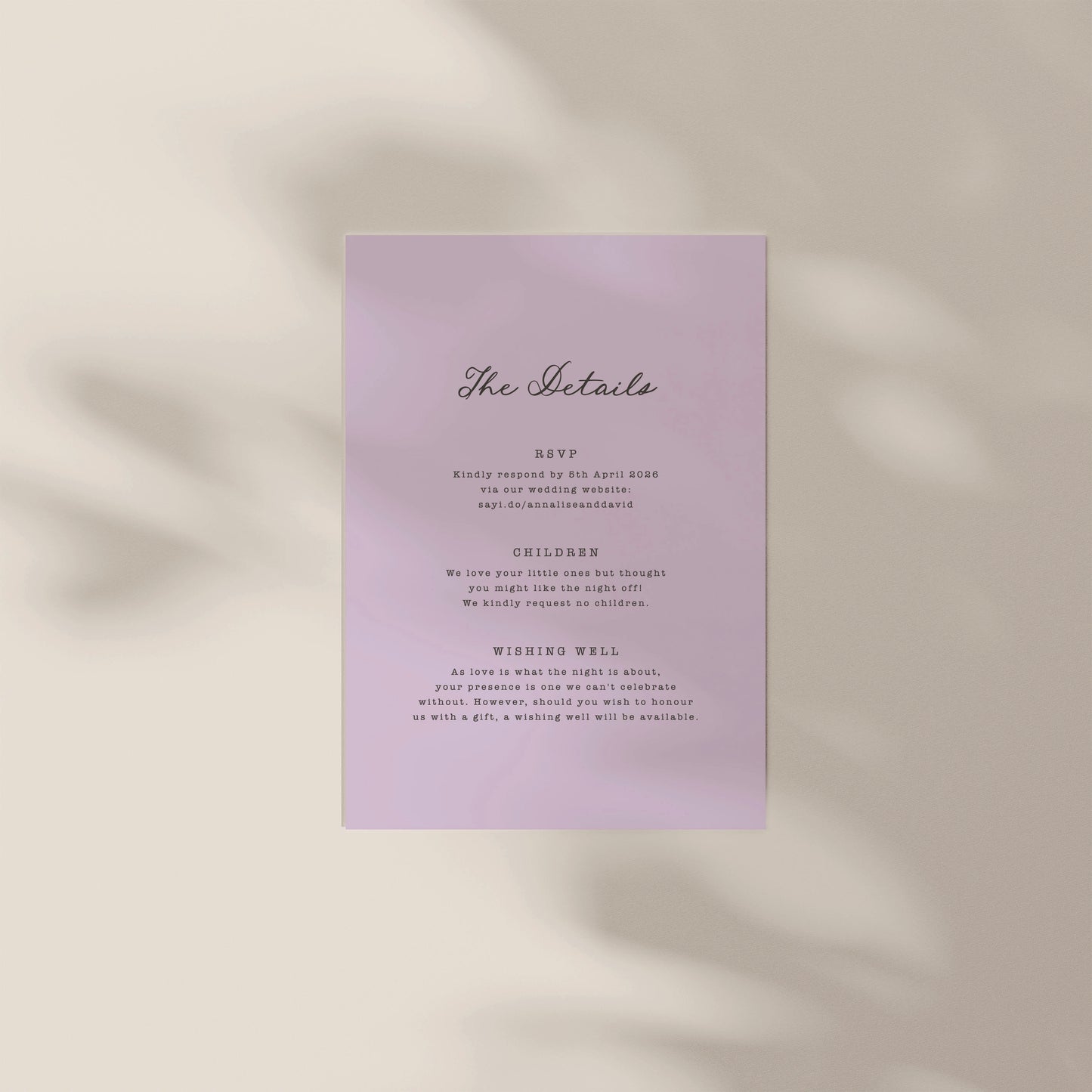 
                  
                    Maison D'amour - Details Card
                  
                