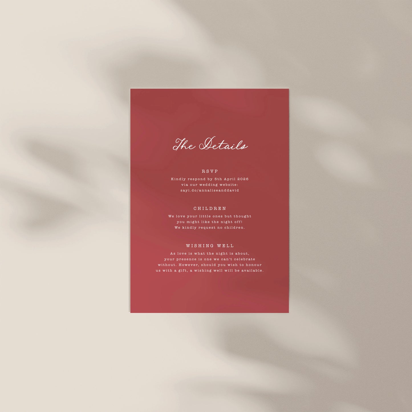 
                  
                    Maison D'amour - Details Card
                  
                