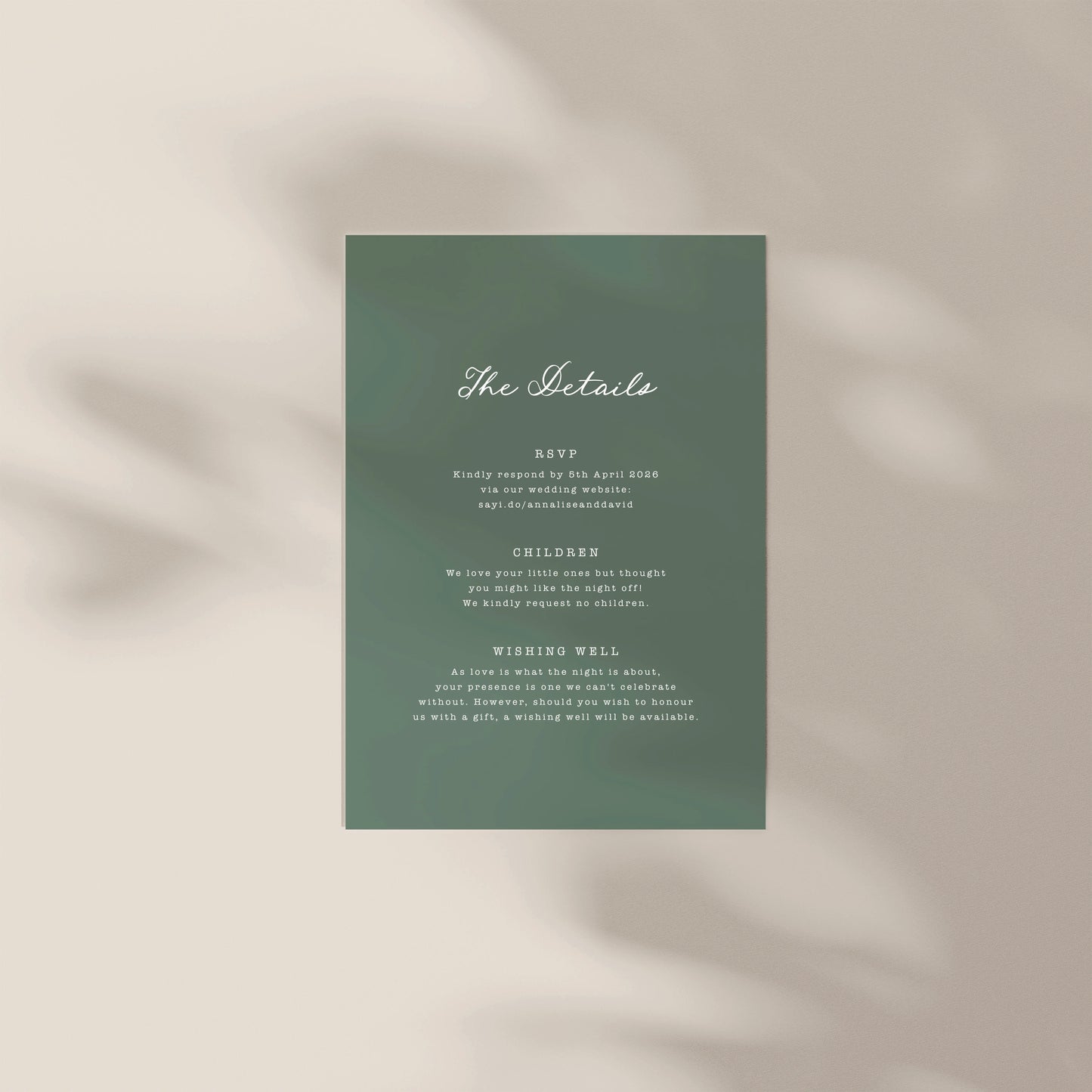 
                  
                    Maison D'amour - Details Card
                  
                