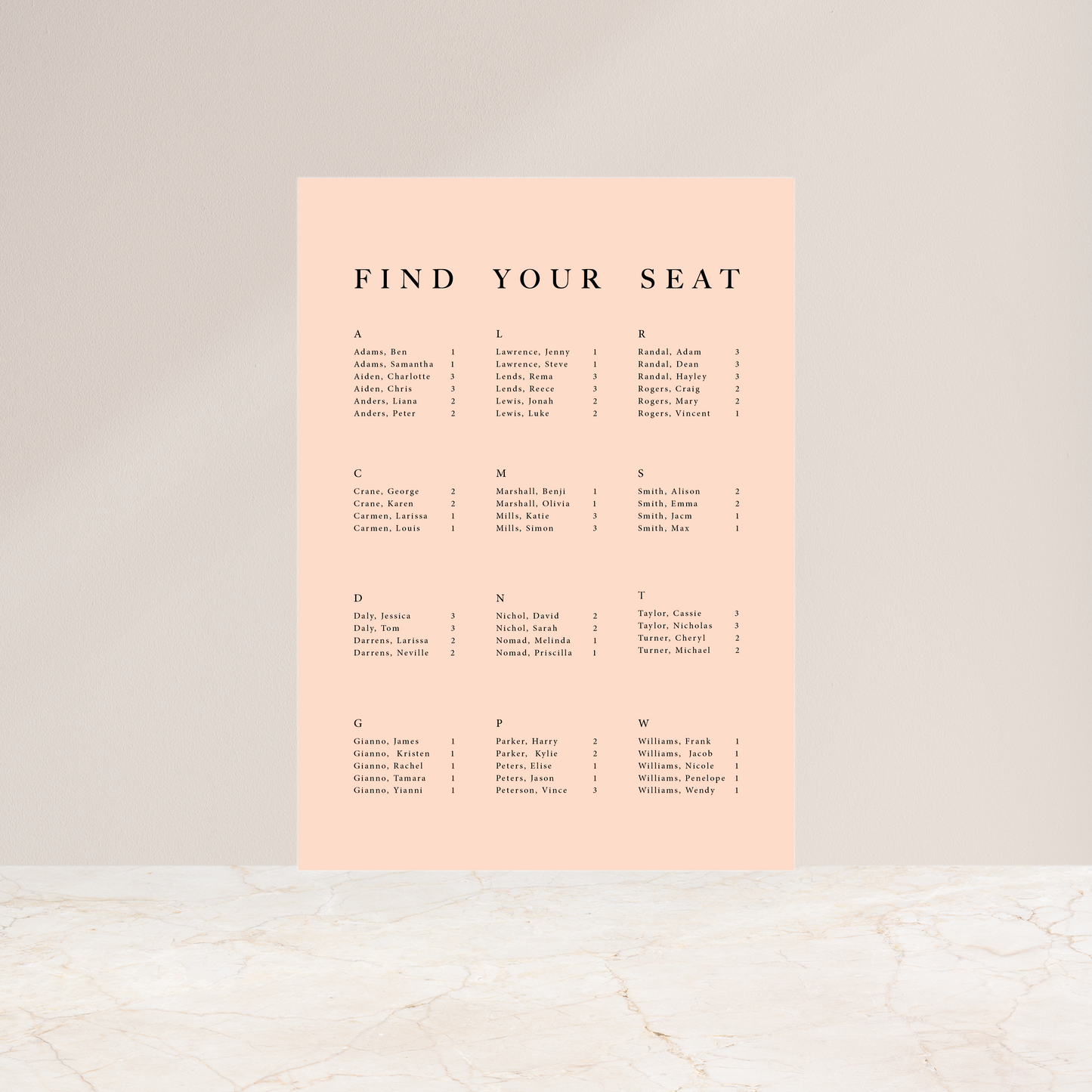 
                  
                    In Bloom - Seating Chart
                  
                