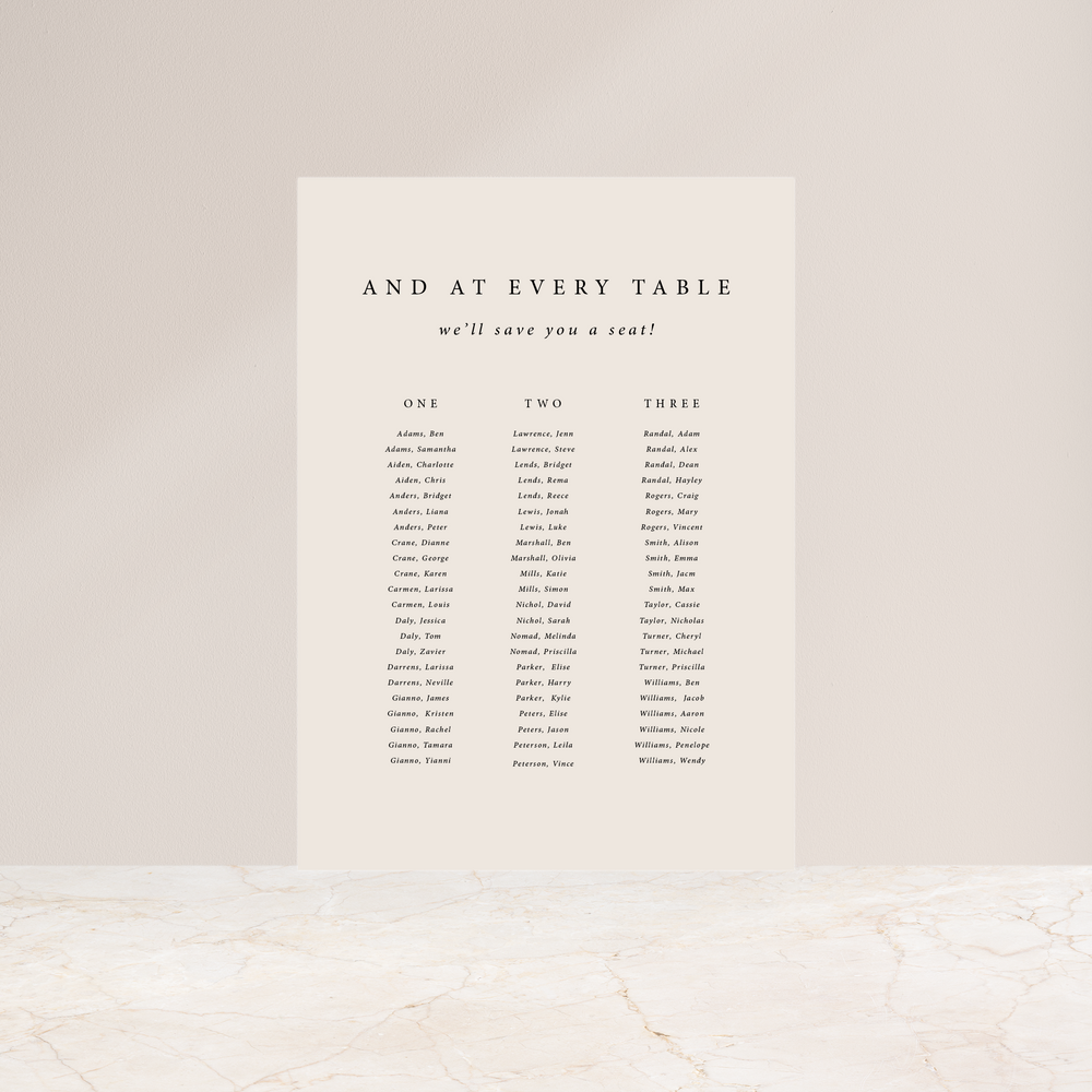 
                  
                    Love Letters - Seating Chart
                  
                