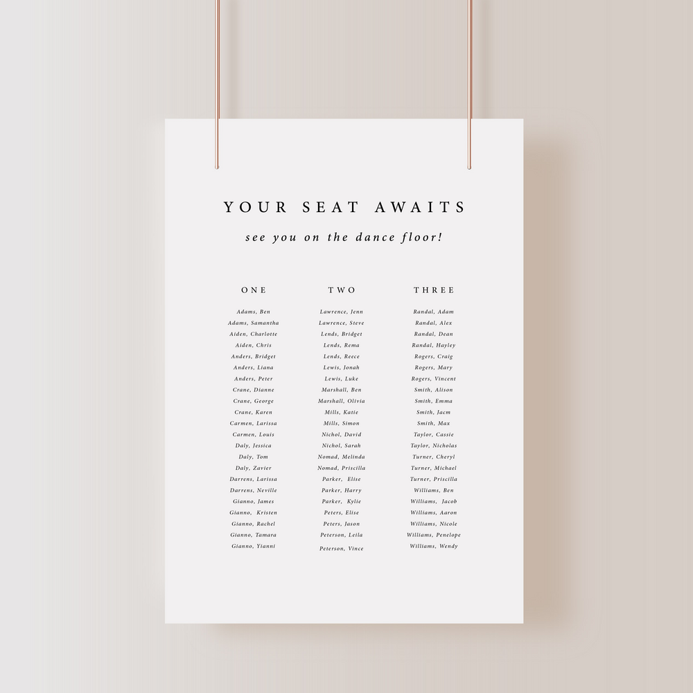
                  
                    Love Letters - Seating Chart
                  
                