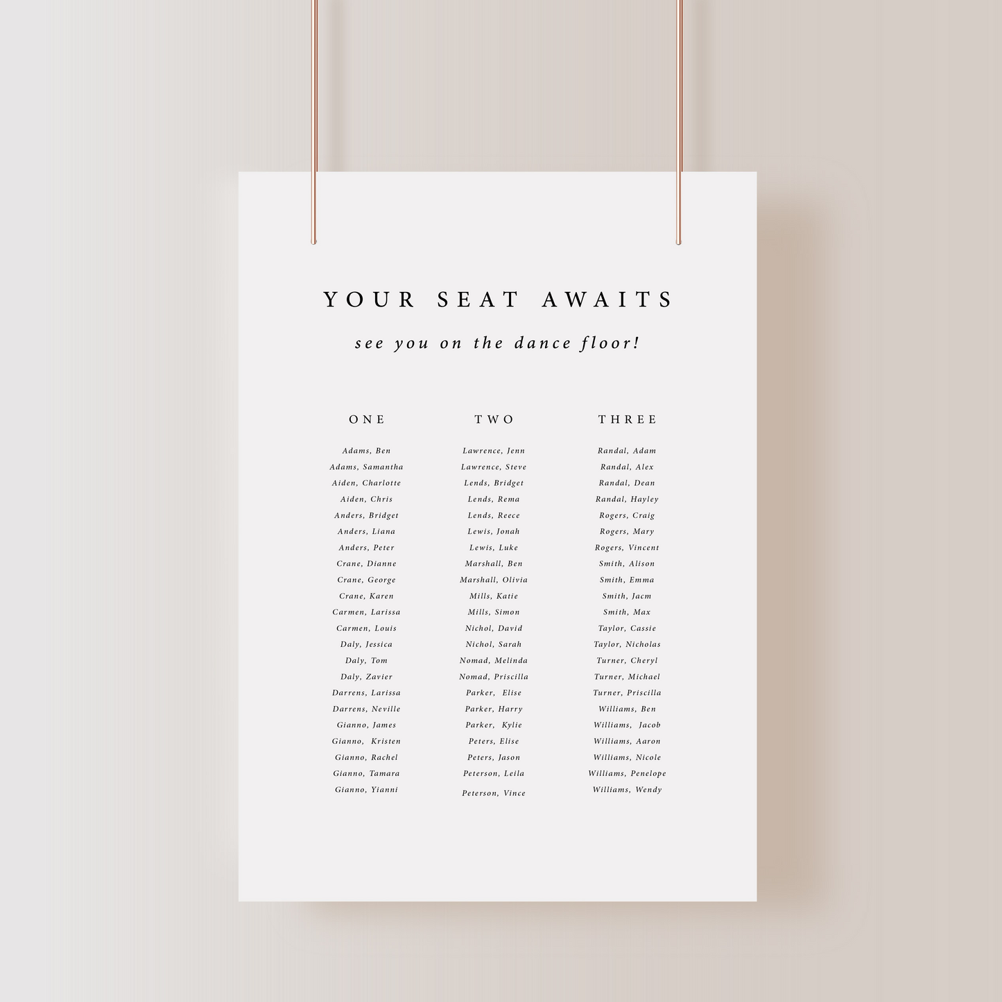 
                  
                    Love Letters - Seating Chart
                  
                