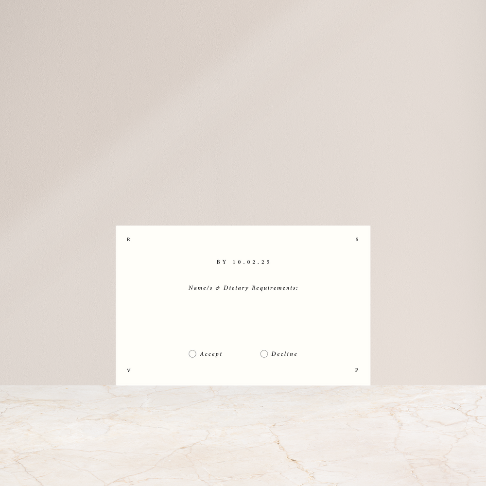 Love Letters- Rsvp Card