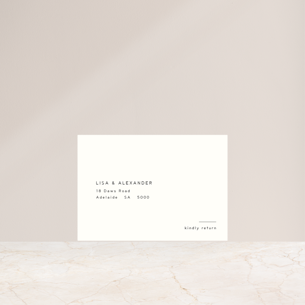 Between The Lines - RSVP Envelope Printing + Envelopes