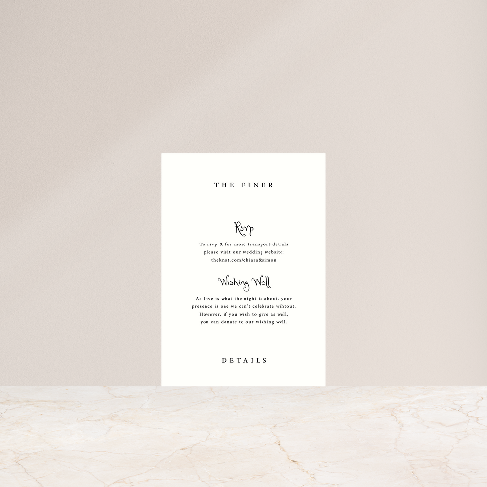 Serene Soirée - Details Card