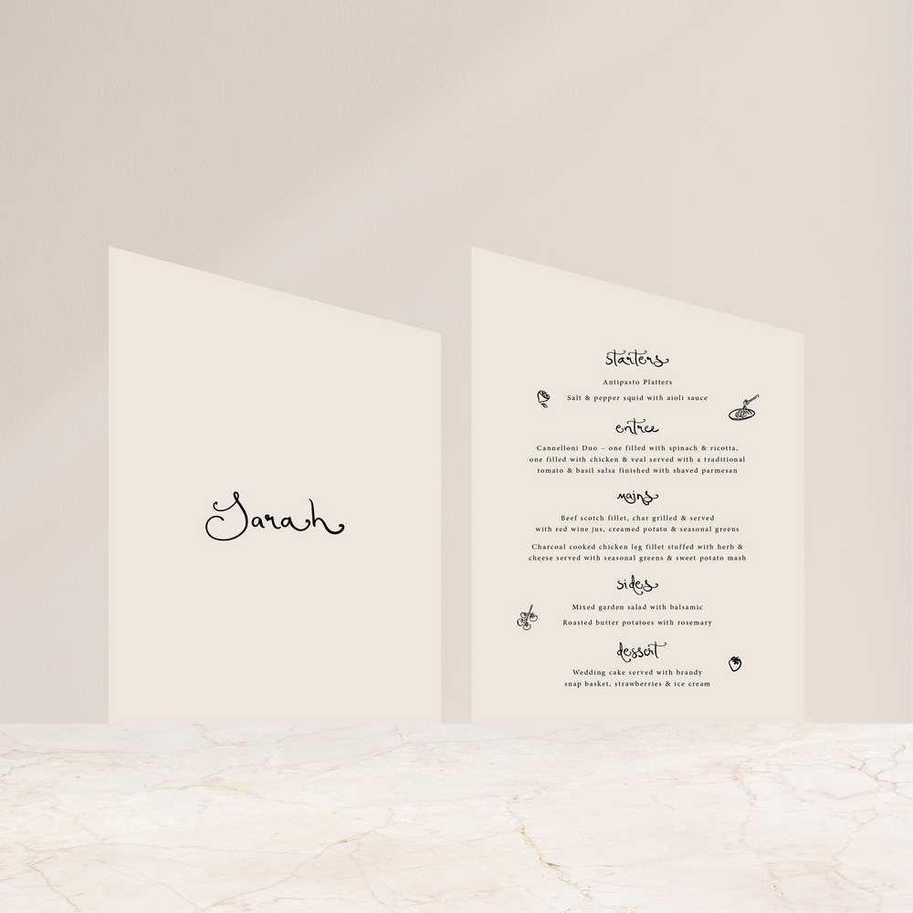 
                  
                    Serene Soirée - Double-Sided Menu
                  
                