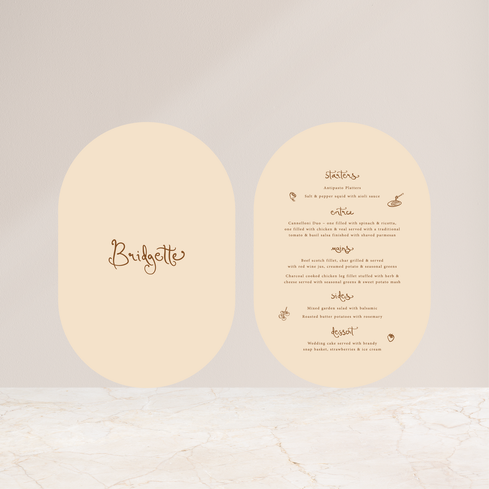 
                  
                    Serene Soirée - Double-Sided Menu
                  
                