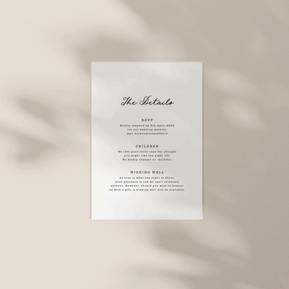 Maison D'amour - Details Card