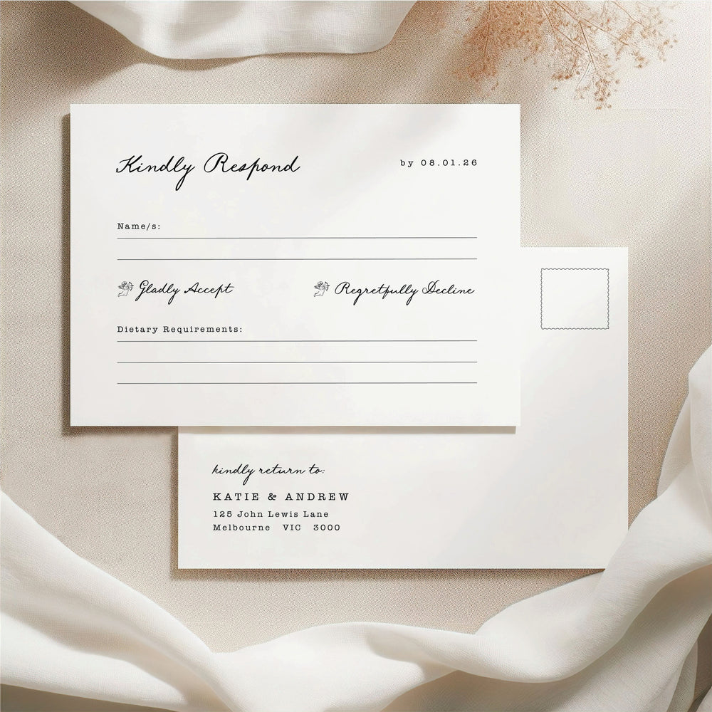 Maison D'amour - Rsvp Post Card