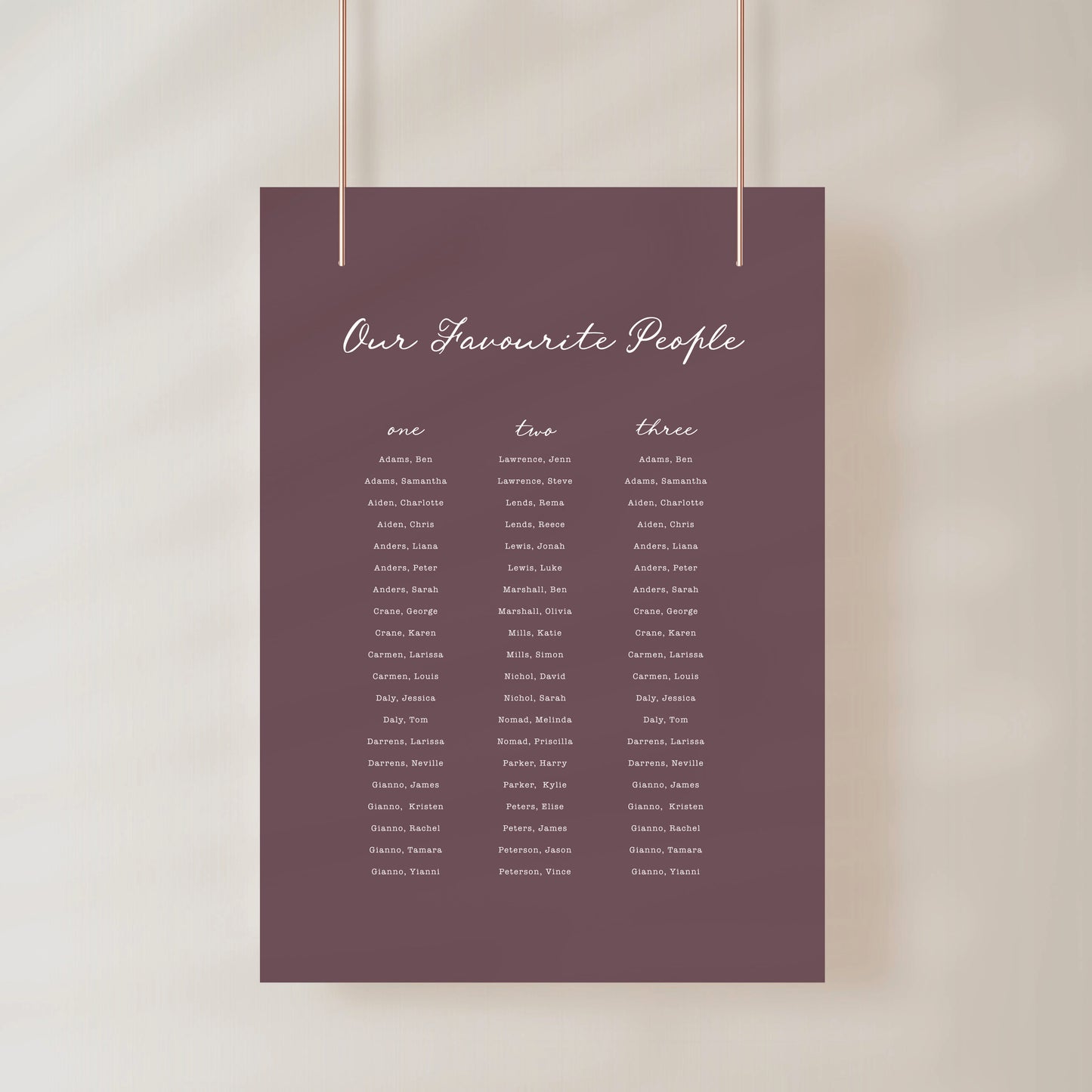 
                  
                    Maison D'amour - Seating Chart
                  
                