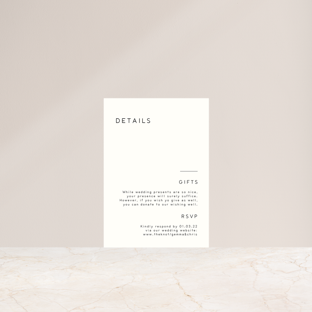 Between The Lines - Details Card