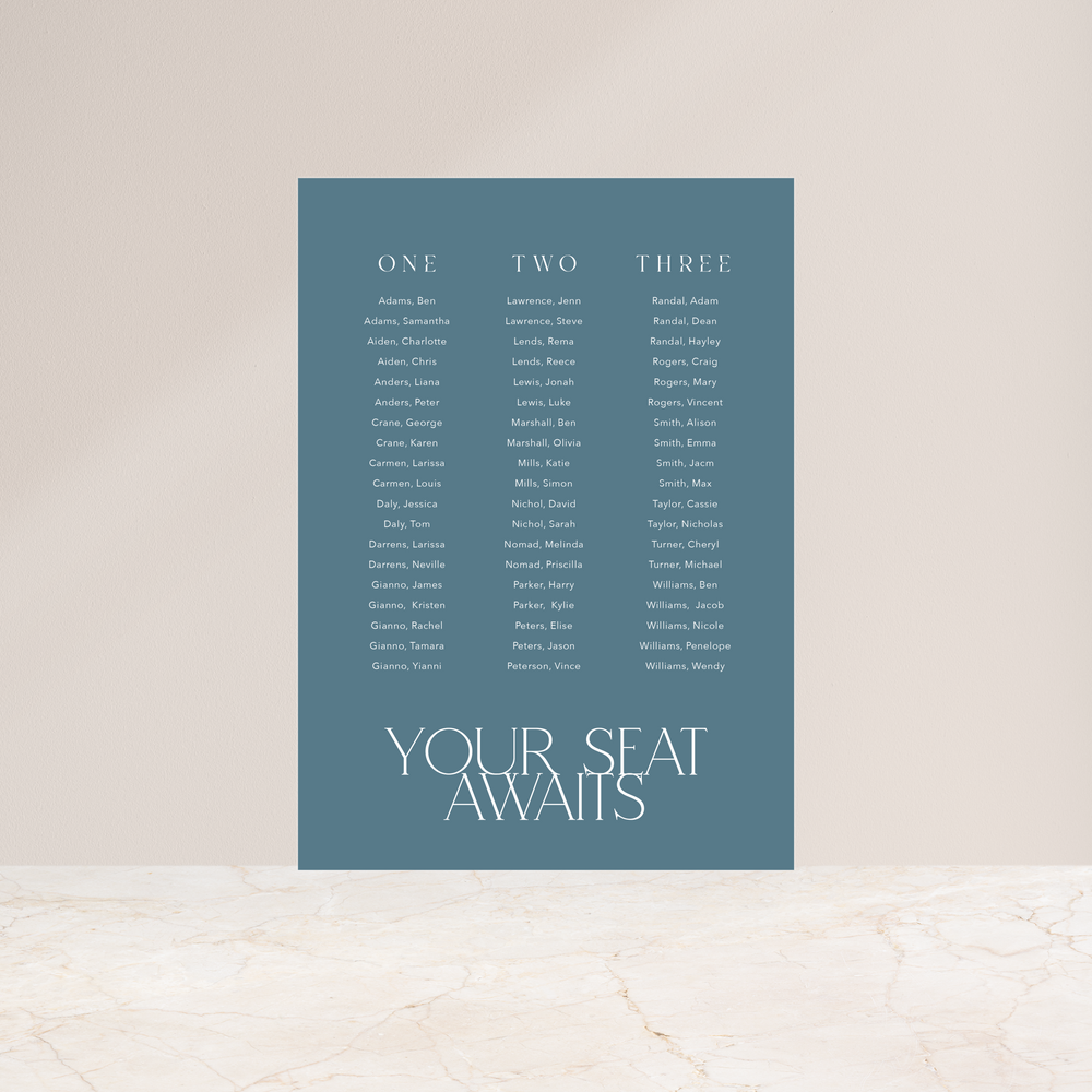 
                  
                    Just My Type - Seating Chart
                  
                