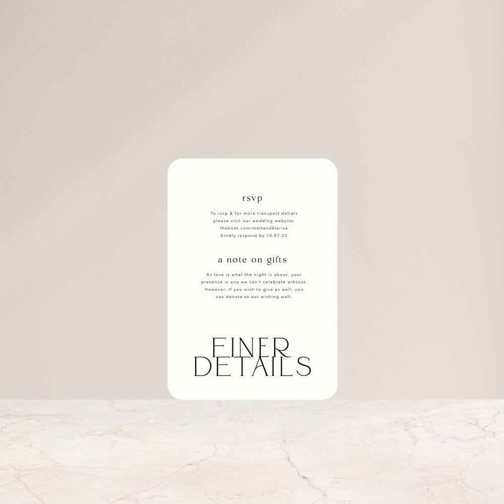Just My Type - Details Card