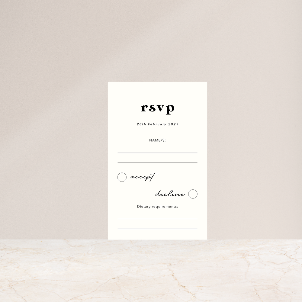 Retro Romance - Rsvp Card