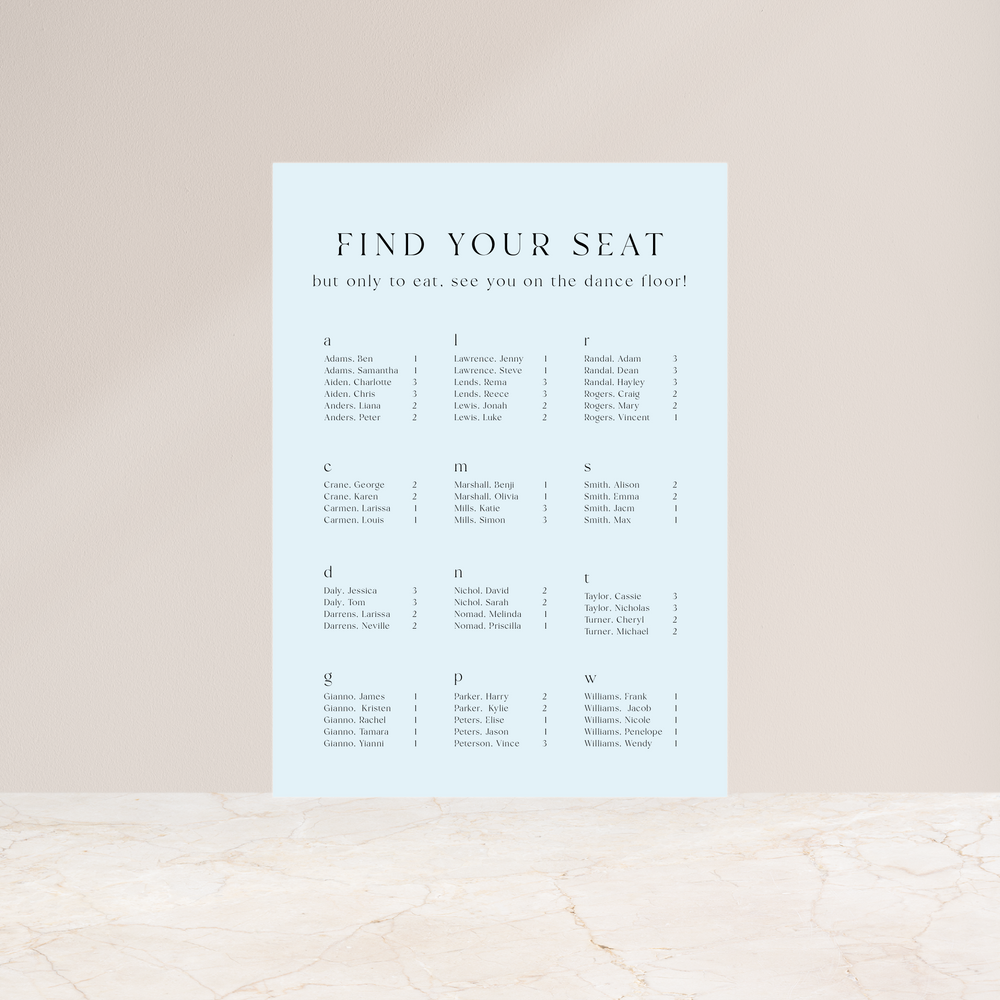 
                  
                    Starlight - Seating Chart
                  
                